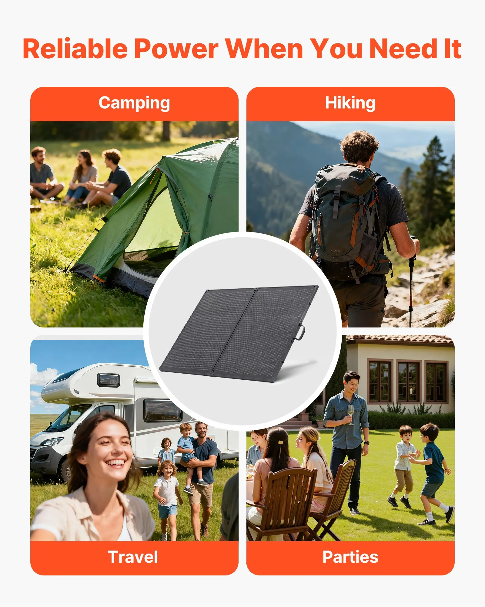 BLUETTI folded portable solar panel